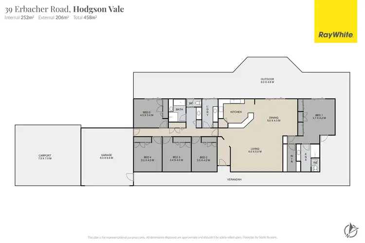 Floorplan of Homely rural property listing, 39 Erbacher Road, Hodgson Vale QLD 4352