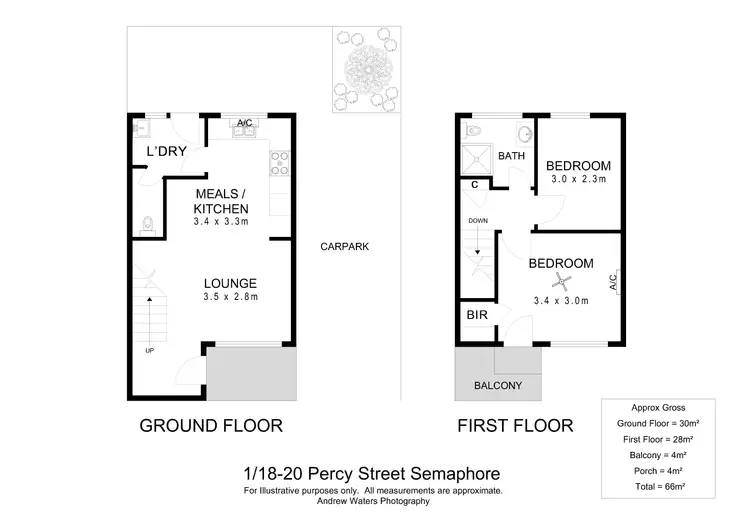 Floorplan of Homely house listing, 1/18-20 Percy Street, Semaphore SA 5019