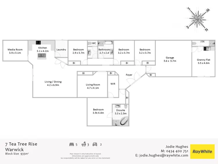 Floorplan of Homely house listing, 7 Tea Tree Rise, Warwick QLD 4370