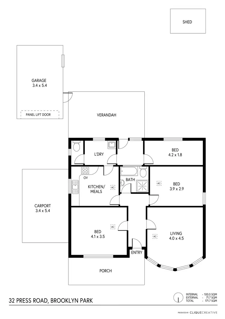 Floorplan of Homely house listing, 32 Press Road, Brooklyn Park SA 5032