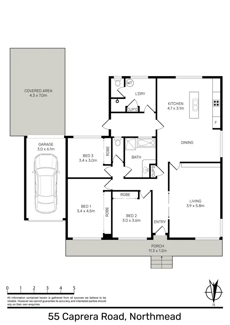 Floorplan of Homely house listing, 55 Caprera Road, Northmead NSW 2152