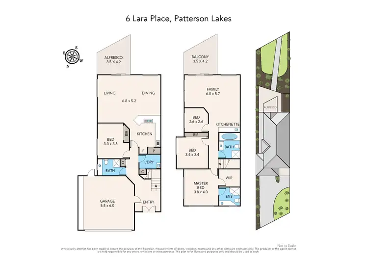 Floorplan of Homely house listing, 6 Lara Place, Patterson Lakes VIC 3197