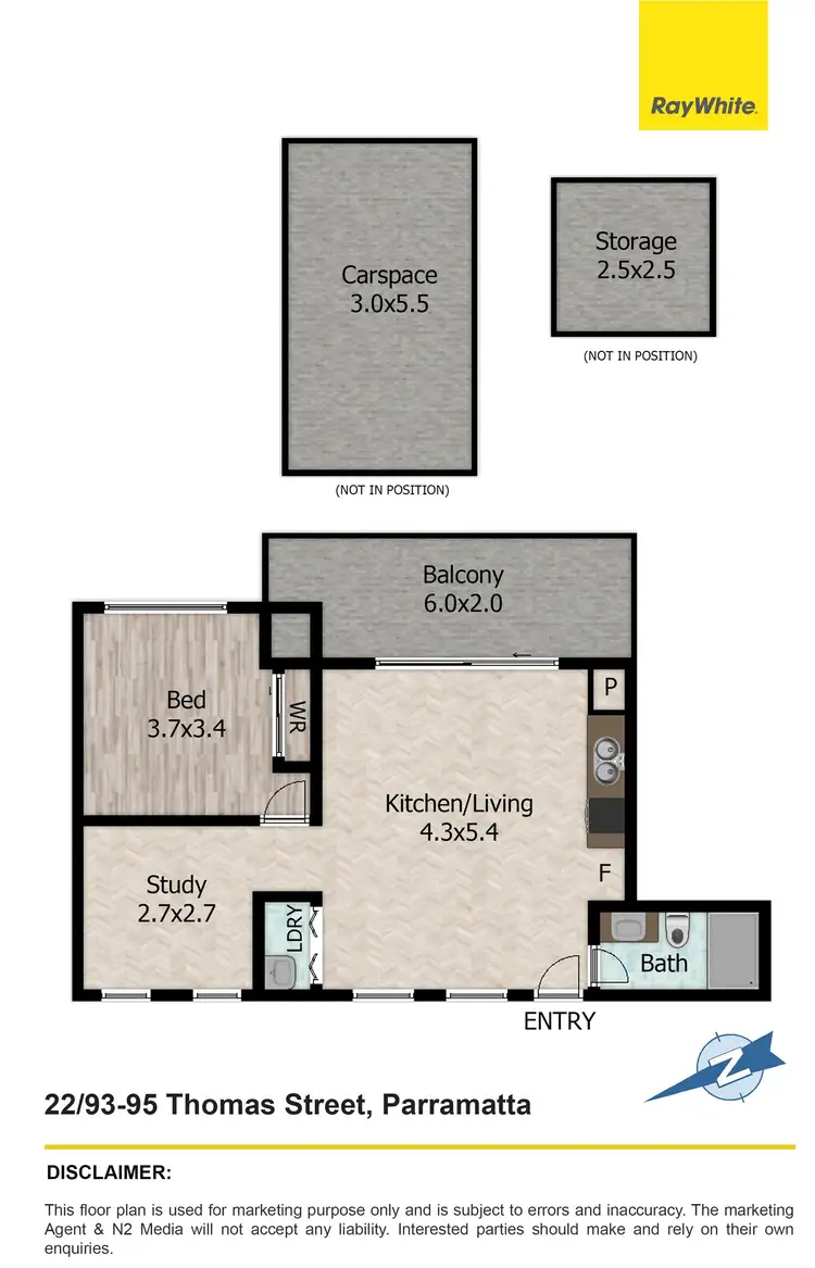 Floorplan of Homely unit listing, 22/93-95 Thomas Street, Parramatta NSW 2150