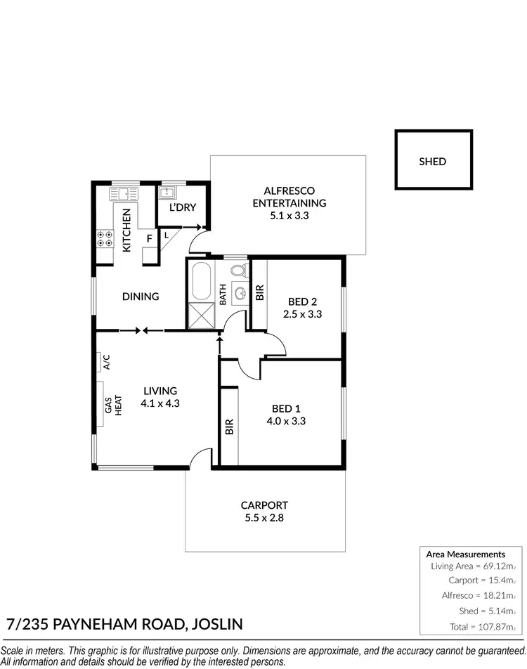 Floorplan of Homely unit listing, 7/235 Payneham Road, Joslin SA 5070