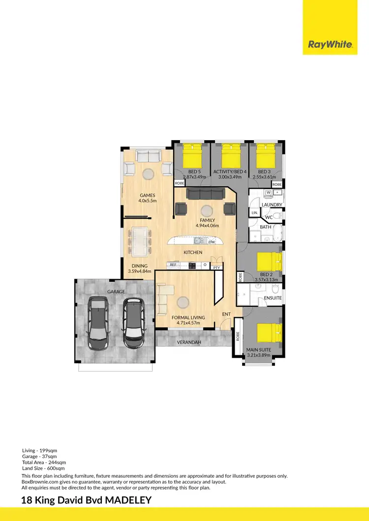 Floorplan of Homely house listing, 18 King David Boulevard, Madeley WA 6065