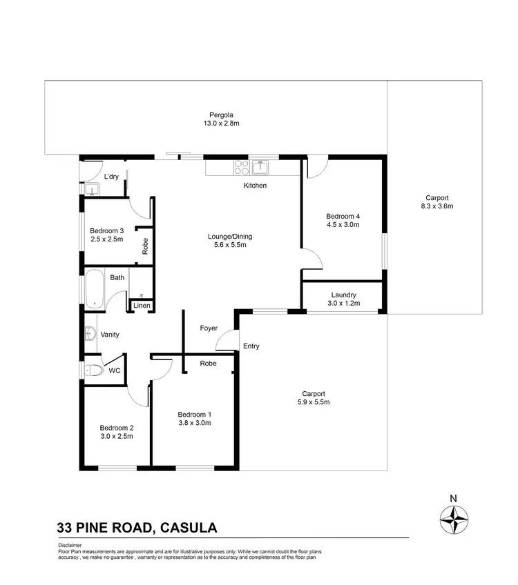 Floorplan of Homely house listing, 33 Pine Road, Casula NSW 2170