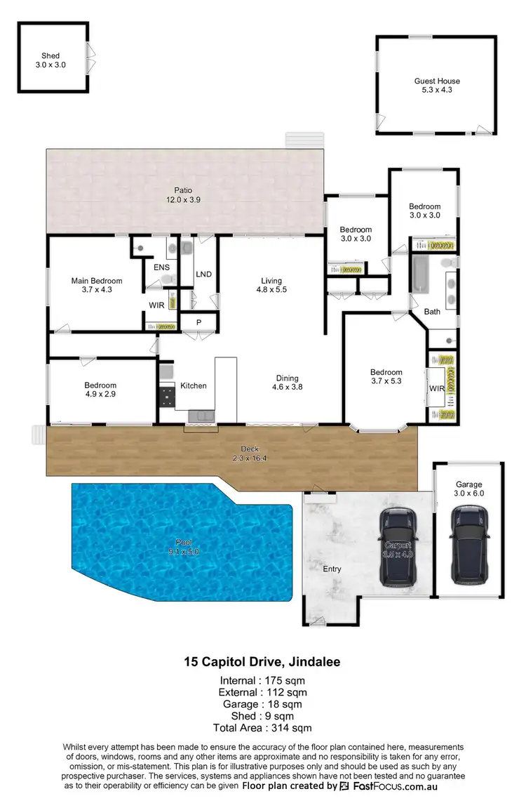 Floorplan of Homely house listing, 15 Capitol Drive, Jindalee QLD 4074