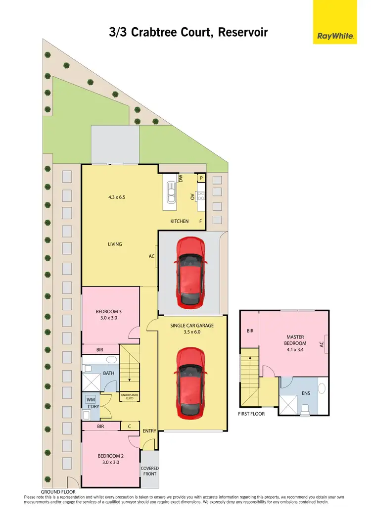 Floorplan of Homely townhouse listing, 3/3 Crabtree Court, Reservoir VIC 3073