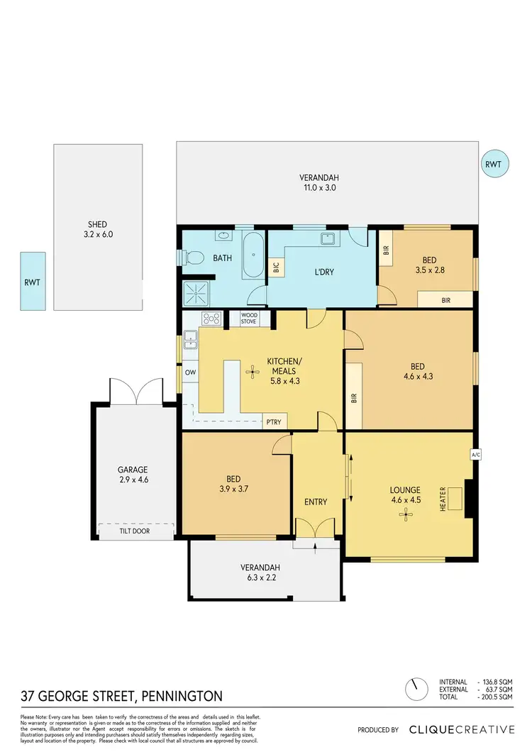 Floorplan of Homely house listing, 37 George Street, Pennington SA 5013