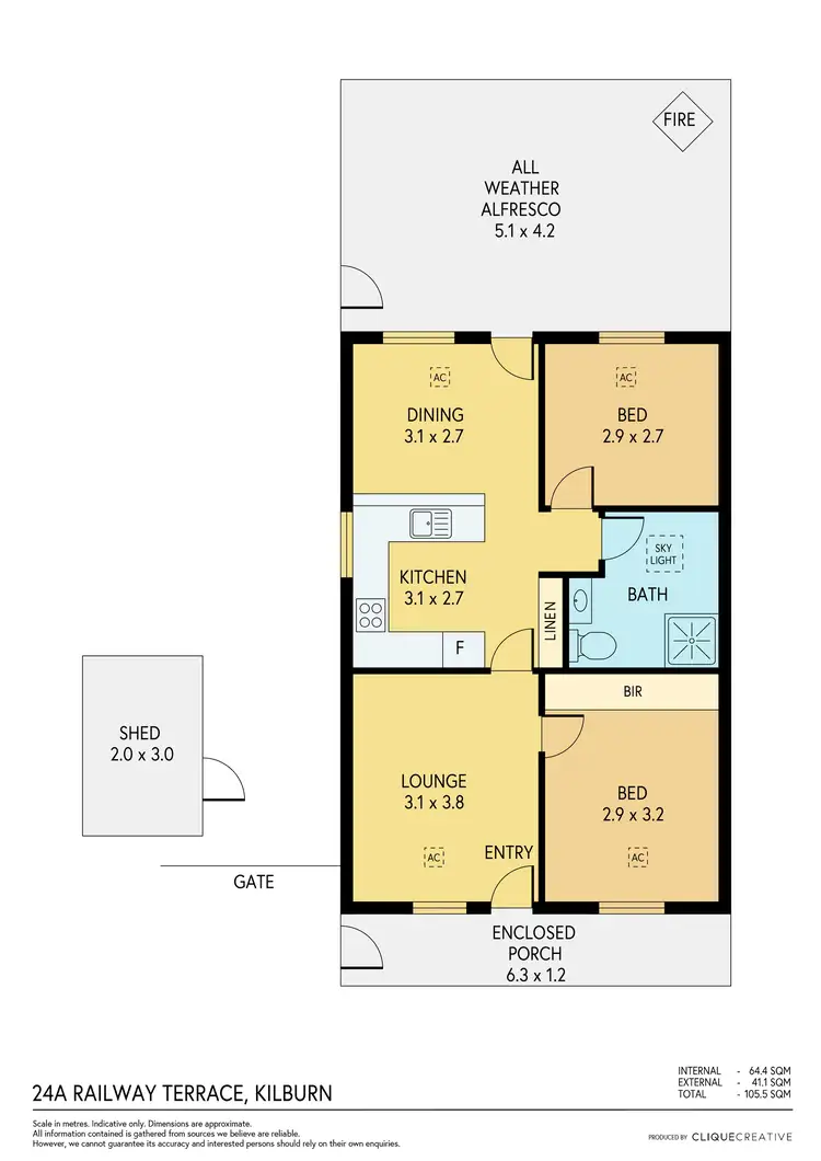 Floorplan of Homely house listing, 24A Railway Terrace, Kilburn SA 5084