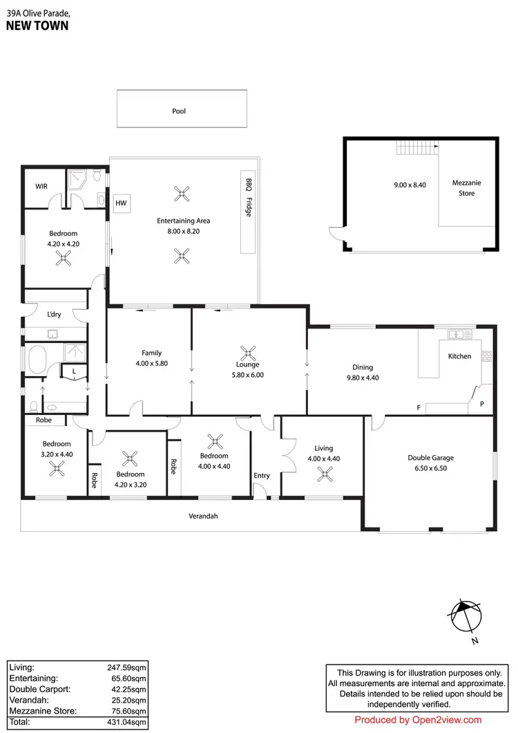 Floorplan of Homely house listing, 39A Olive Parade, New Town SA 5554