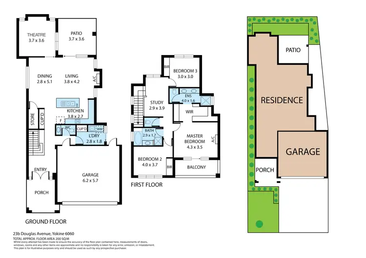 Floorplan of Homely house listing, 23B Douglas Avenue, Yokine WA 6060