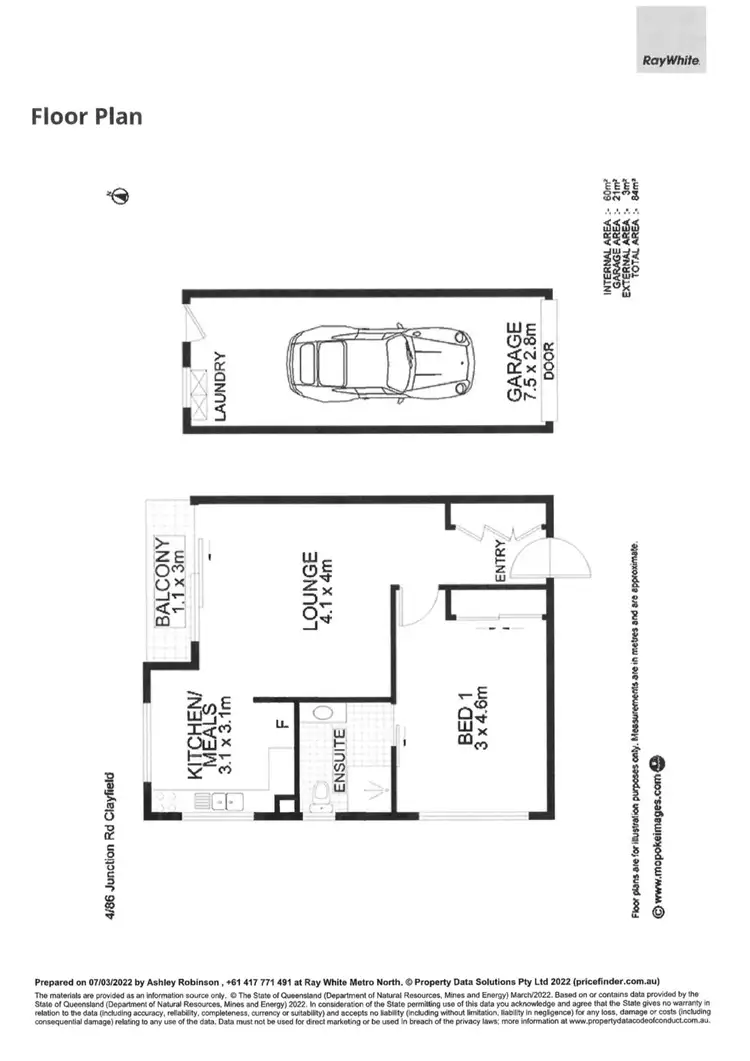 Floorplan of Homely unit listing, 4/86 Junction Road, Clayfield QLD 4011