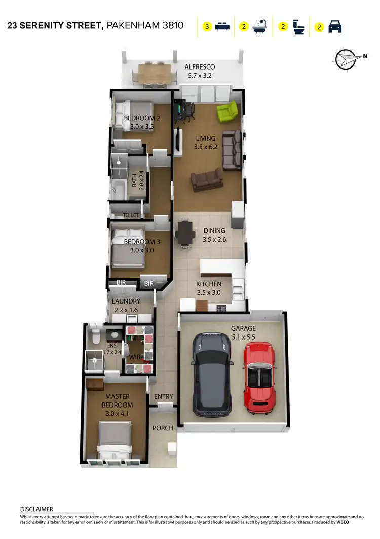 Floorplan of Homely house listing, 23 Serenity Street, Pakenham VIC 3810