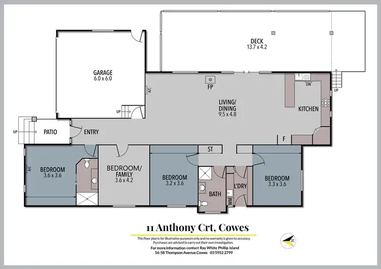 Floorplan of Homely house listing, 11 Anthony Court, Cowes VIC 3922