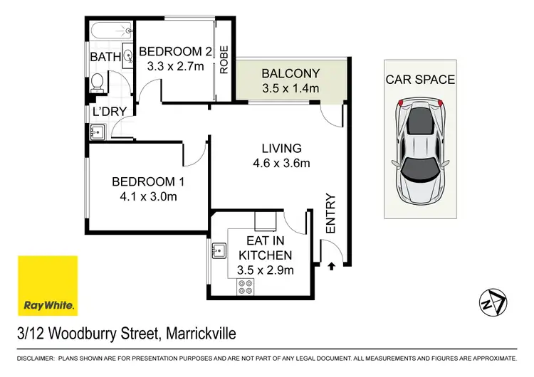 Floorplan of Homely unit listing, 3/12 Woodbury Street, Marrickville NSW 2204