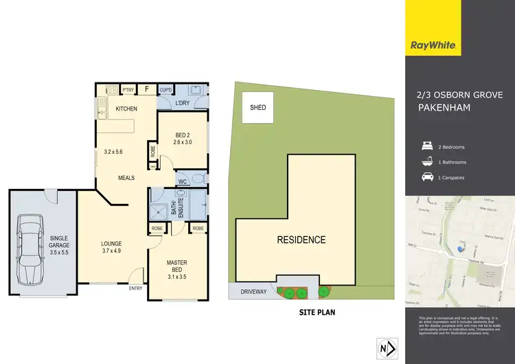 Floorplan of Homely unit listing, 2/3 Osborn Grove, Pakenham VIC 3810