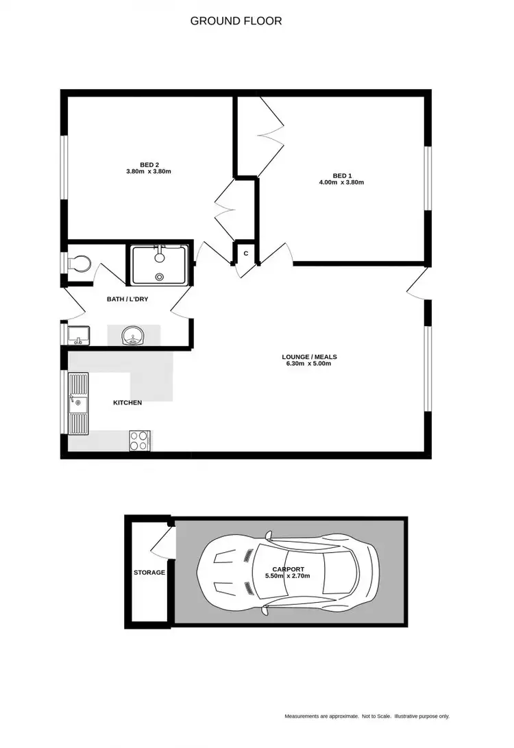Floorplan of Homely unit listing, 3/559 Kemp Street, Lavington NSW 2641