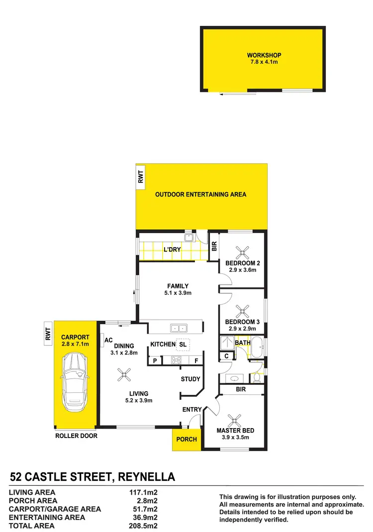 Floorplan of Homely house listing, 52 Castle Street, Reynella SA 5161