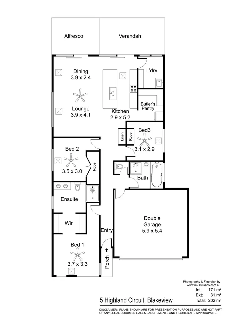 Floorplan of Homely house listing, 5 Highland Circuit, Blakeview SA 5114