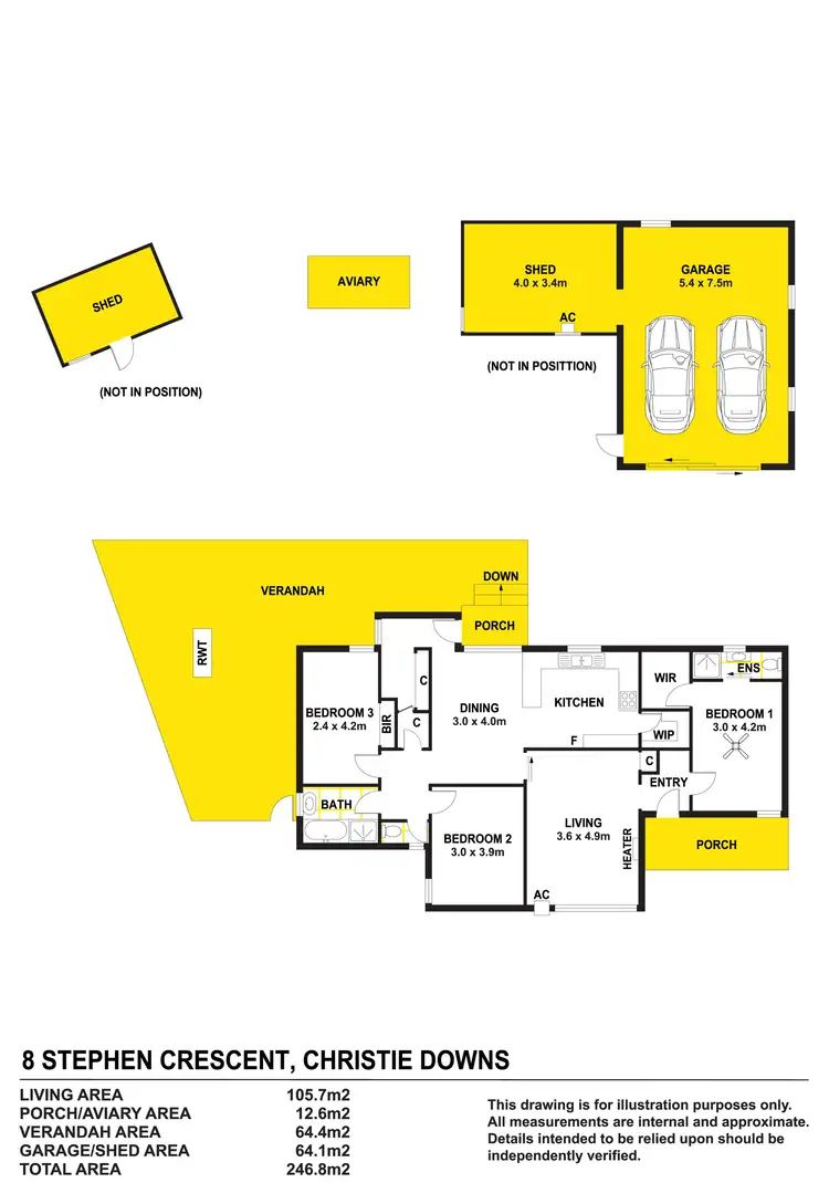 Floorplan of Homely house listing, 8 Stephen Crescent, Christie Downs SA 5164