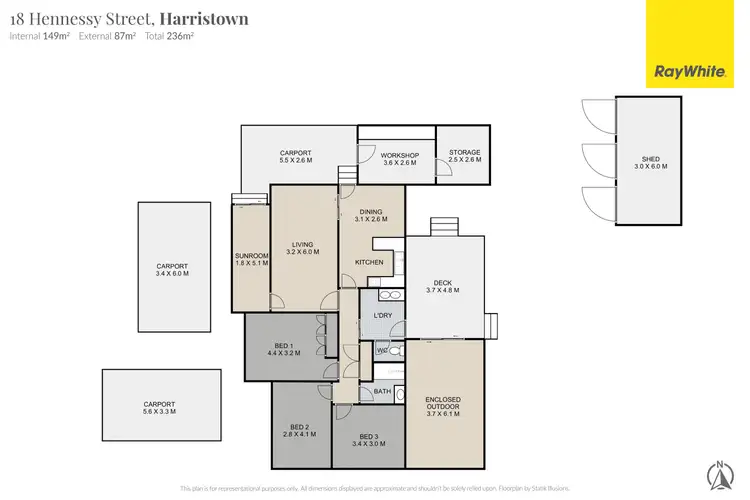 Floorplan of Homely house listing, 18 Hennessy Street, Harristown QLD 4350