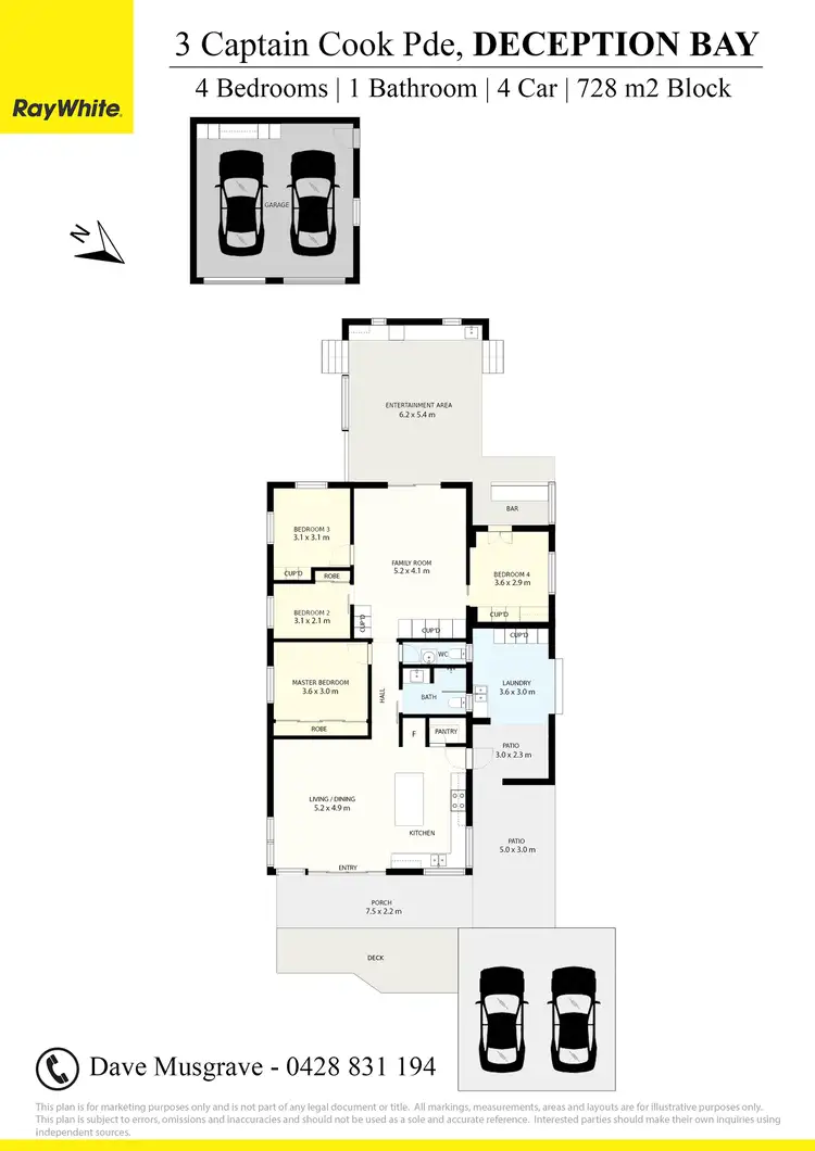 Floorplan of Homely house listing, 3 Captain Cook Parade, Deception Bay QLD 4508