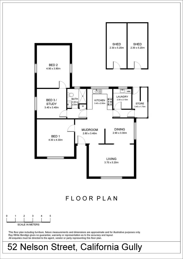 Floorplan of Homely house listing, 52 Nelson Street, California Gully VIC 3556
