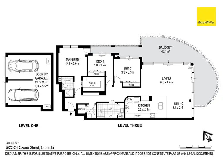 Floorplan of Homely apartment listing, 5/22-24 Ozone Street, Cronulla NSW 2230