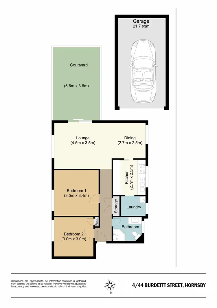 Floorplan of Homely unit listing, 4/44 Burdett Street, Hornsby NSW 2077