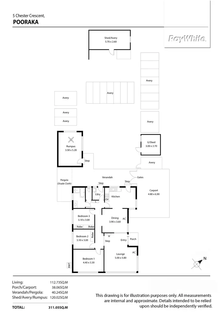 Floorplan of Homely house listing, 5 Chester Crescent, Pooraka SA 5095