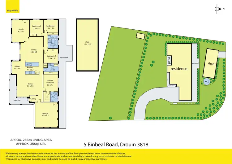 Floorplan of Homely house listing, 5 Binbeal Road, Drouin VIC 3818