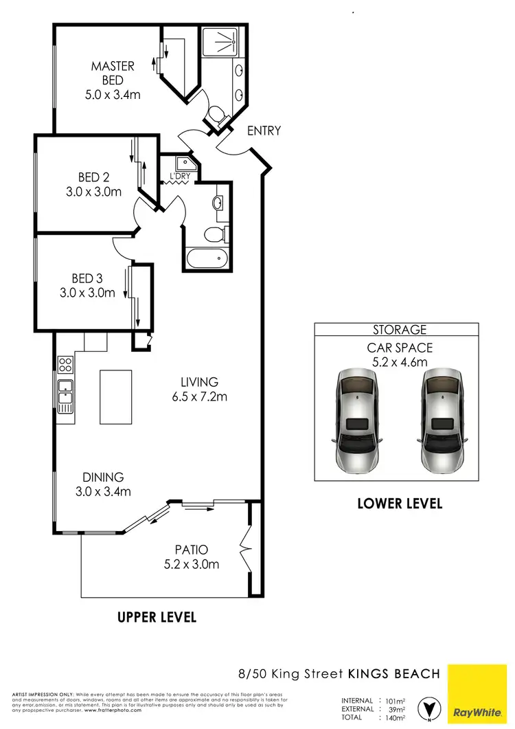 Floorplan of Homely unit listing, Unit 8/50 King Street, Kings Beach QLD 4551