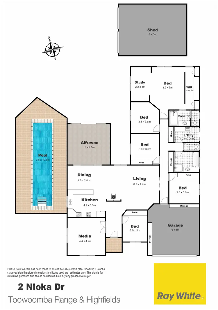 Floorplan of Homely house listing, 2 Nioka Drive, Highfields QLD 4352