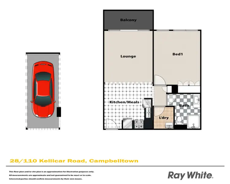 Floorplan of Homely apartment listing, 28/110 Kellicar Road, Campbelltown NSW 2560