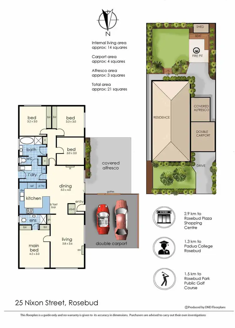 Floorplan of Homely house listing, 25 Nixon Street, Rosebud VIC 3939