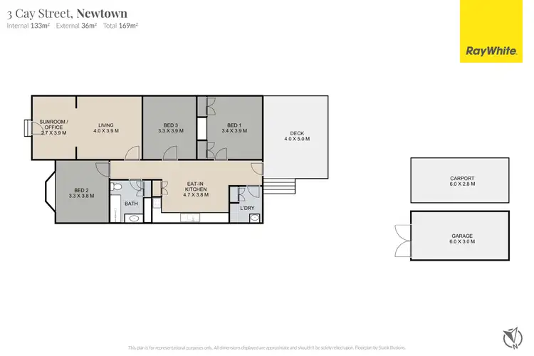 Floorplan of Homely house listing, 3 Cay Street, Newtown QLD 4350