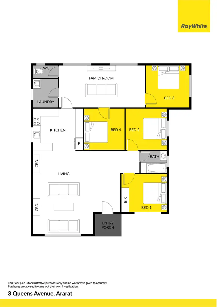 Floorplan of Homely house listing, 3 Queens Avenue, Ararat VIC 3377