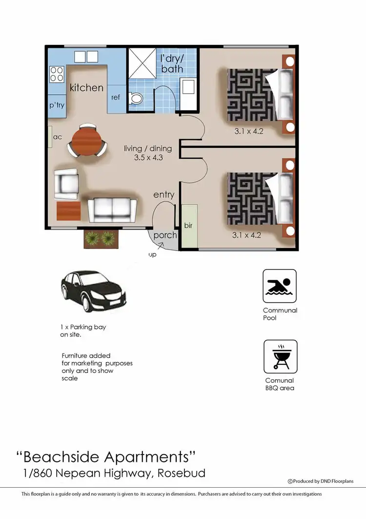 Floorplan of Homely house listing, 1/860 Point Nepean Road, Rosebud VIC 3939