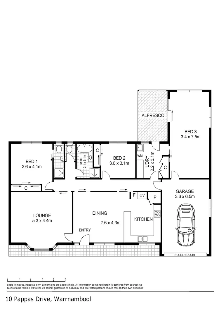 Floorplan of Homely house listing, 10 Pappas Drive, Warrnambool VIC 3280