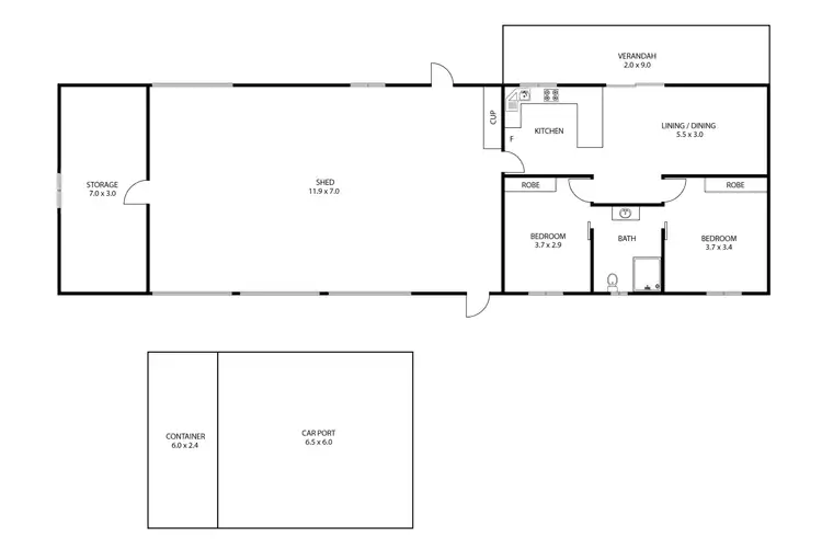 Floorplan of Homely house listing, 1 North Street, Kingsthorpe QLD 4400