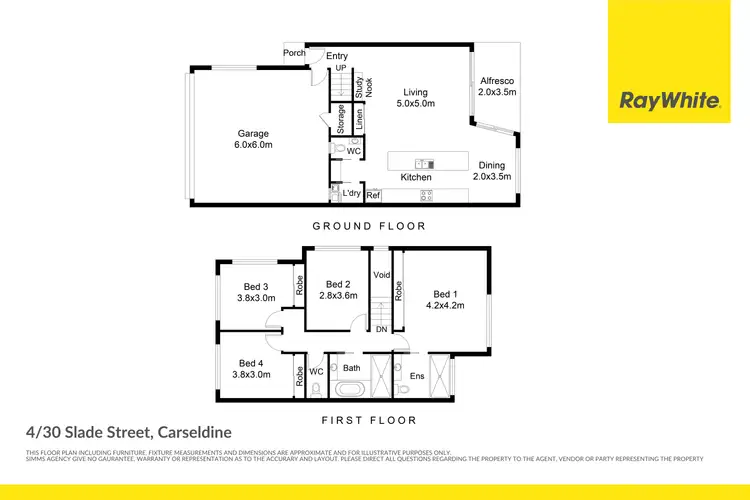 Floorplan of Homely townhouse listing, 4/30 Slade Street, Carseldine QLD 4034