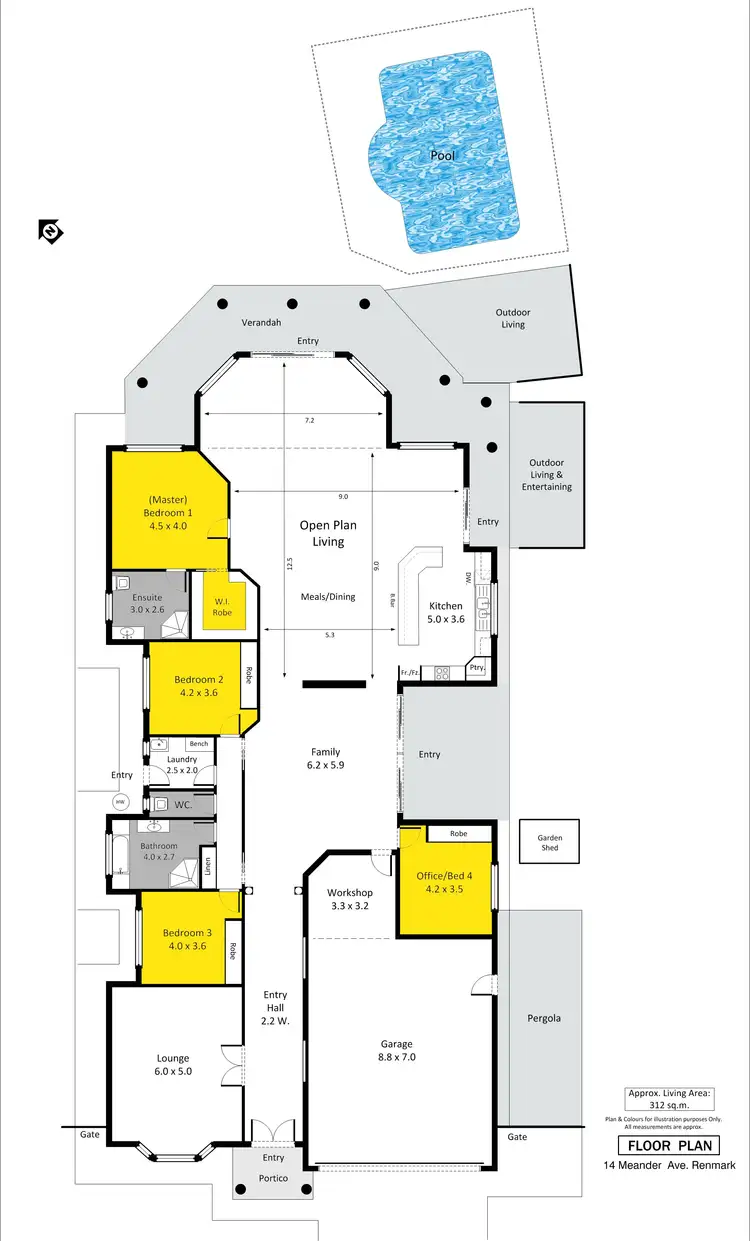 Floorplan of Homely house listing, 14 Meander Avenue, Renmark SA 5341