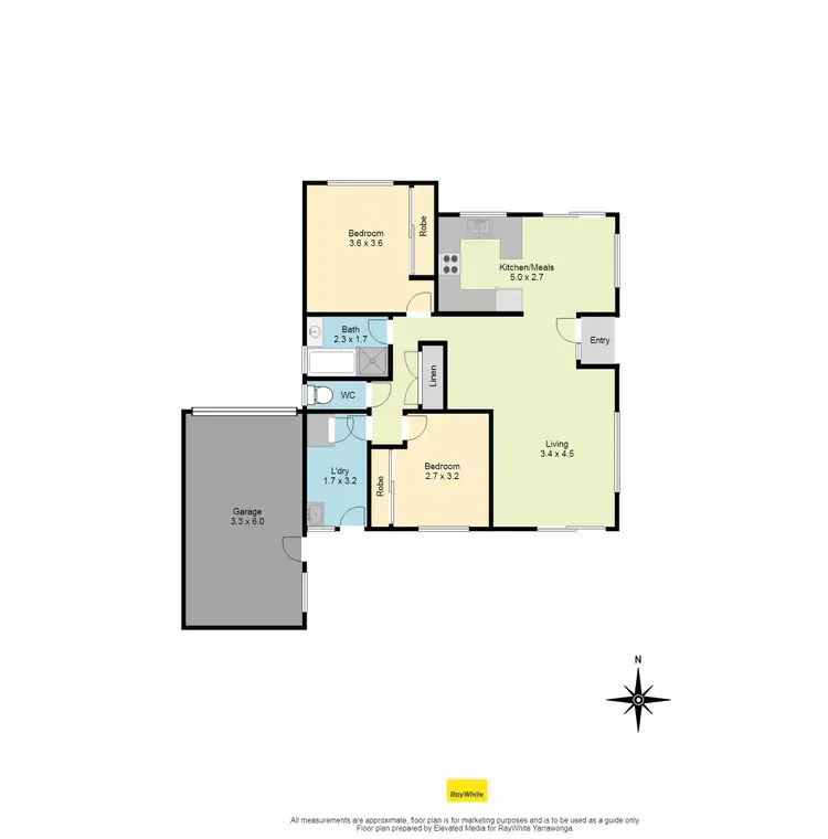 Floorplan of Homely unit listing, 1/71 Hume Street, Yarrawonga VIC 3730