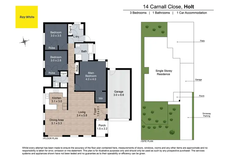 Floorplan of Homely house listing, 14 Carnall Close, Holt ACT 2615