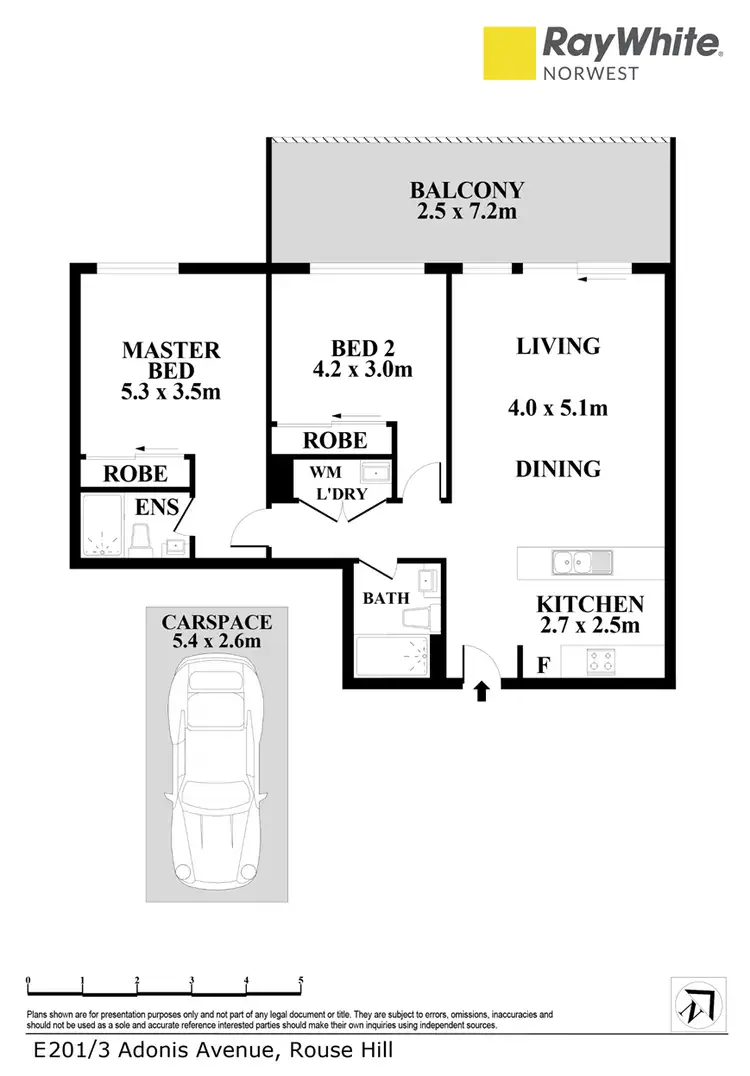 Floorplan of Homely apartment listing, E201/3 Adonis Avenue, Rouse Hill NSW 2155