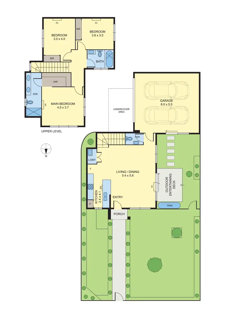 Floorplan of Homely townhouse listing, 1/35 Bindi Street, Glenroy VIC 3046