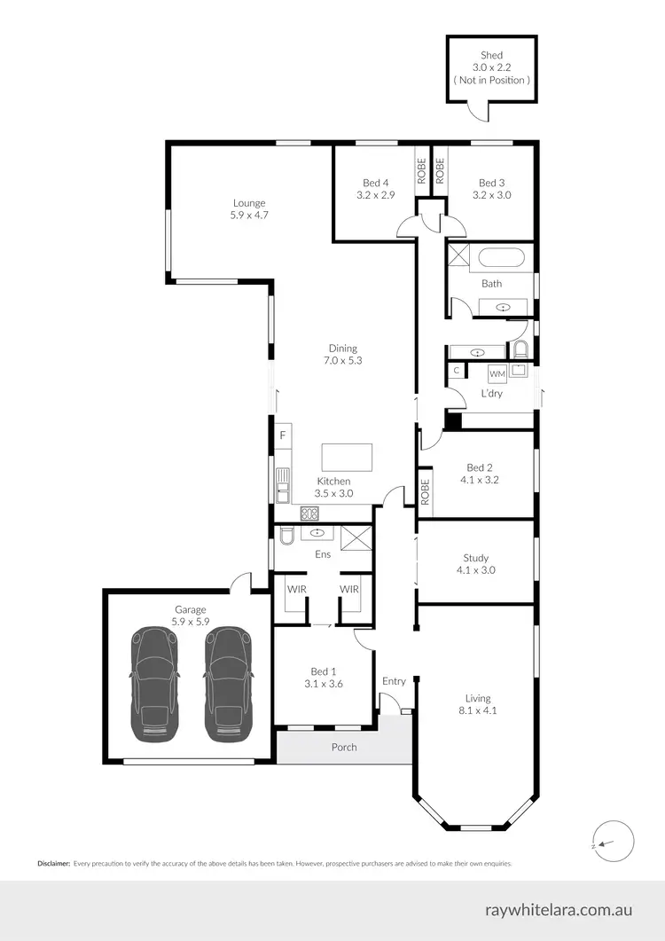 Floorplan of Homely house listing, 3 Felicity Court, Lara VIC 3212