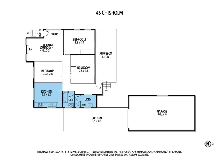Floorplan of Homely house listing, 46 Chisholm Crescent, Seymour VIC 3660