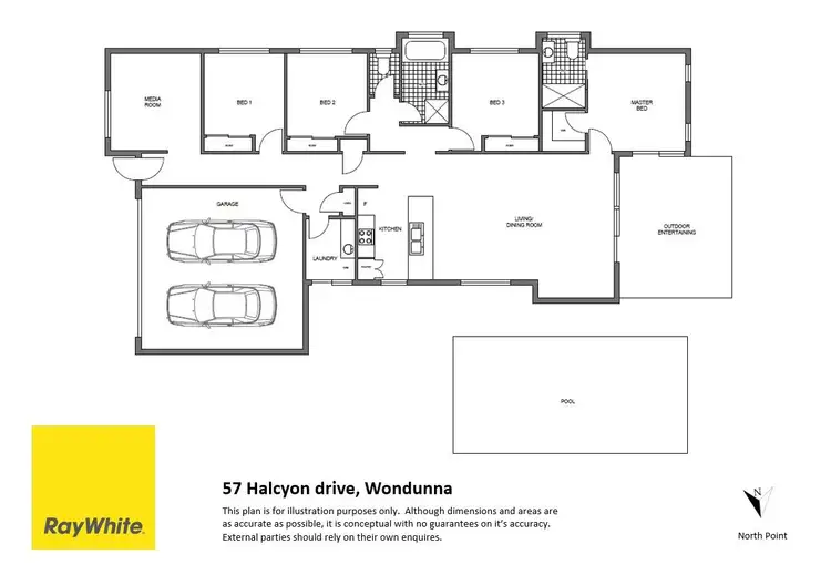 Floorplan of Homely house listing, 57 Halcyon Drive, Wondunna QLD 4655
